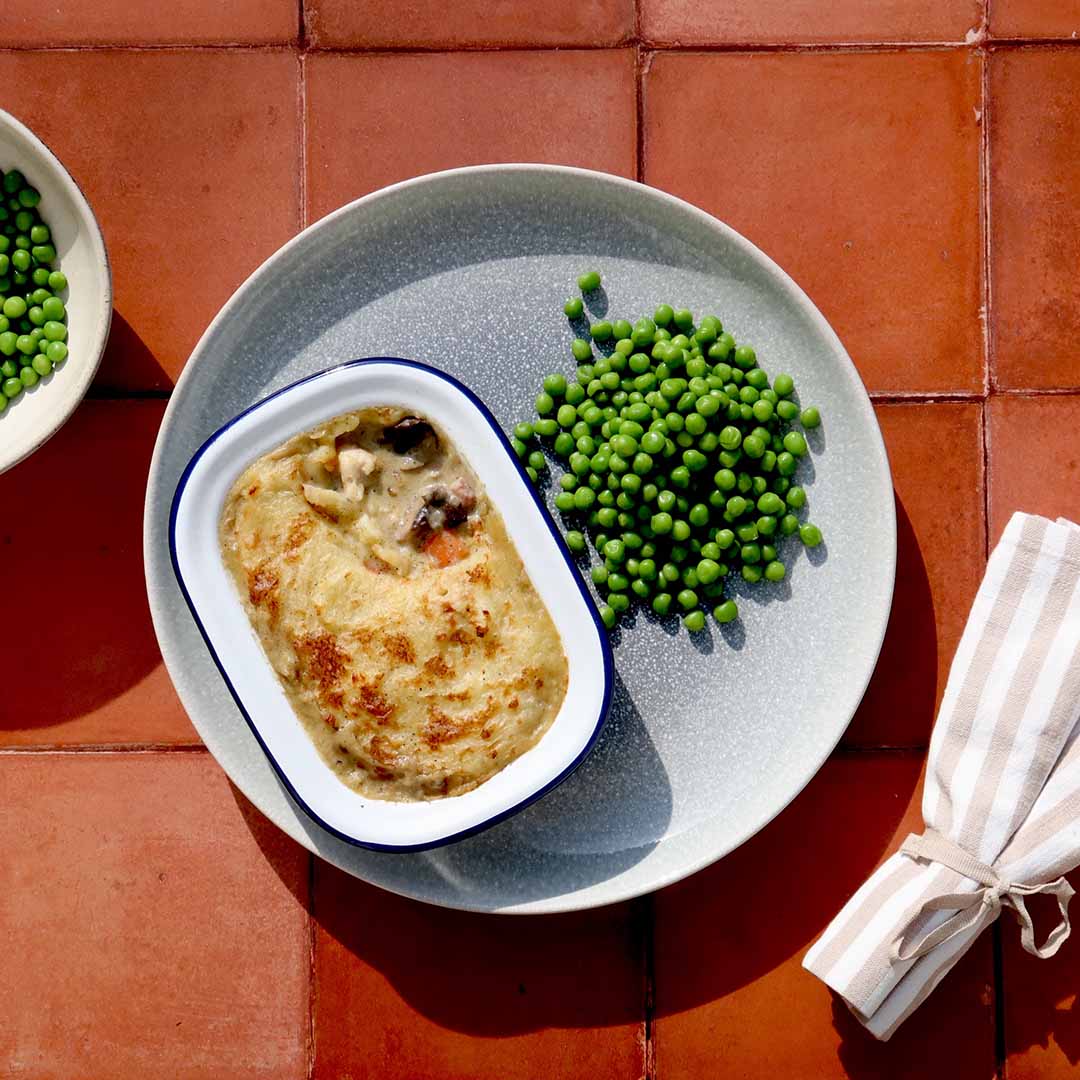 Potato - Topped Chicken & Bacon Pie