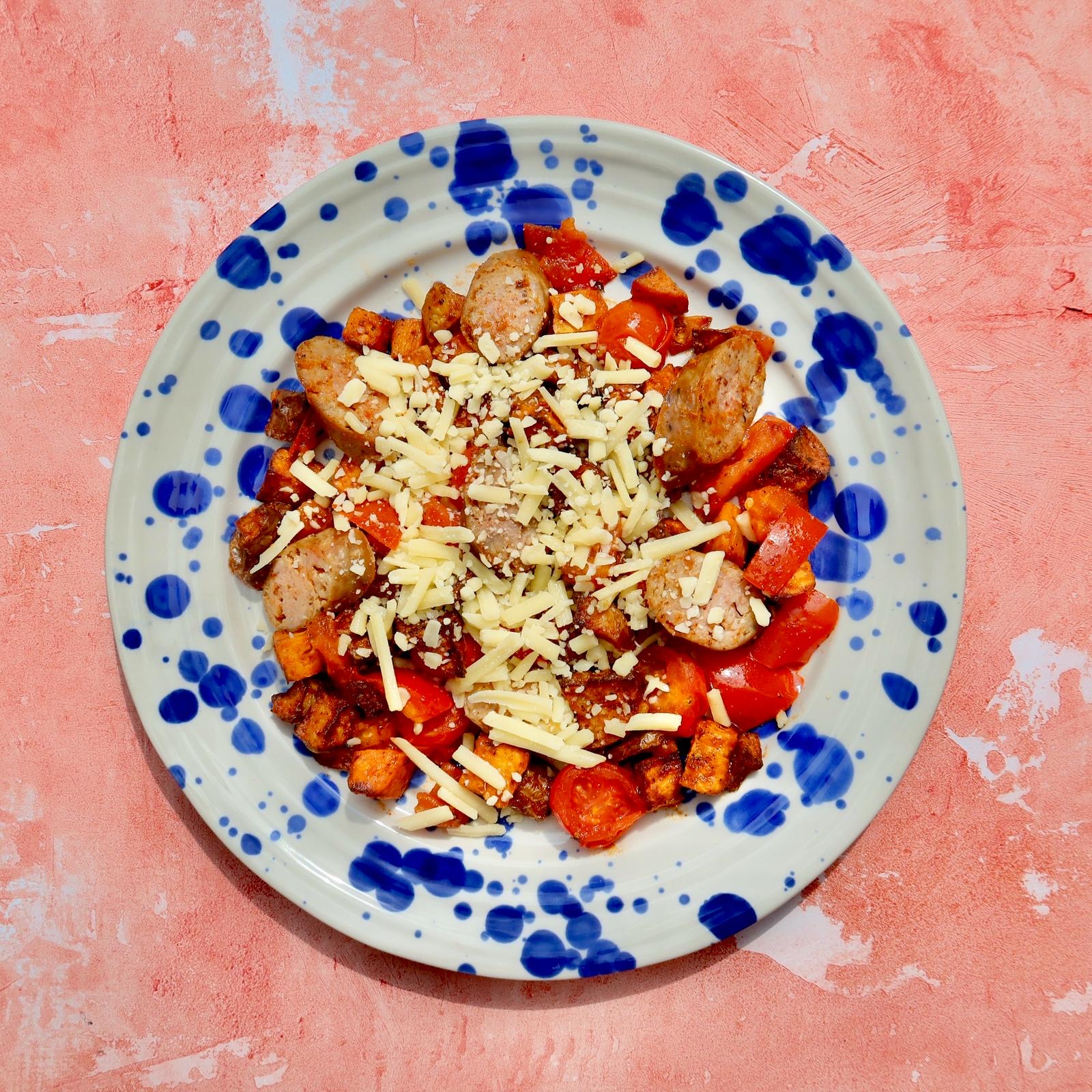 Cheesy Sausage & Potato Hash