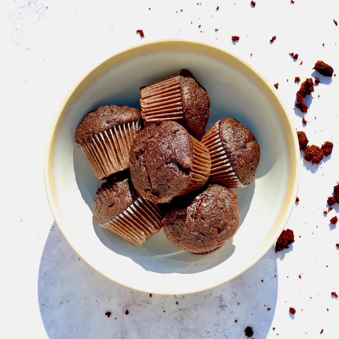 Mini Double Chocolate Muffins
